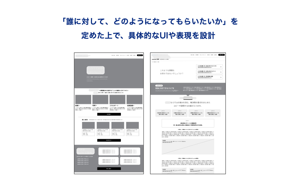 ユーザーの目的や状況と噛み合った表現やUIに最適化